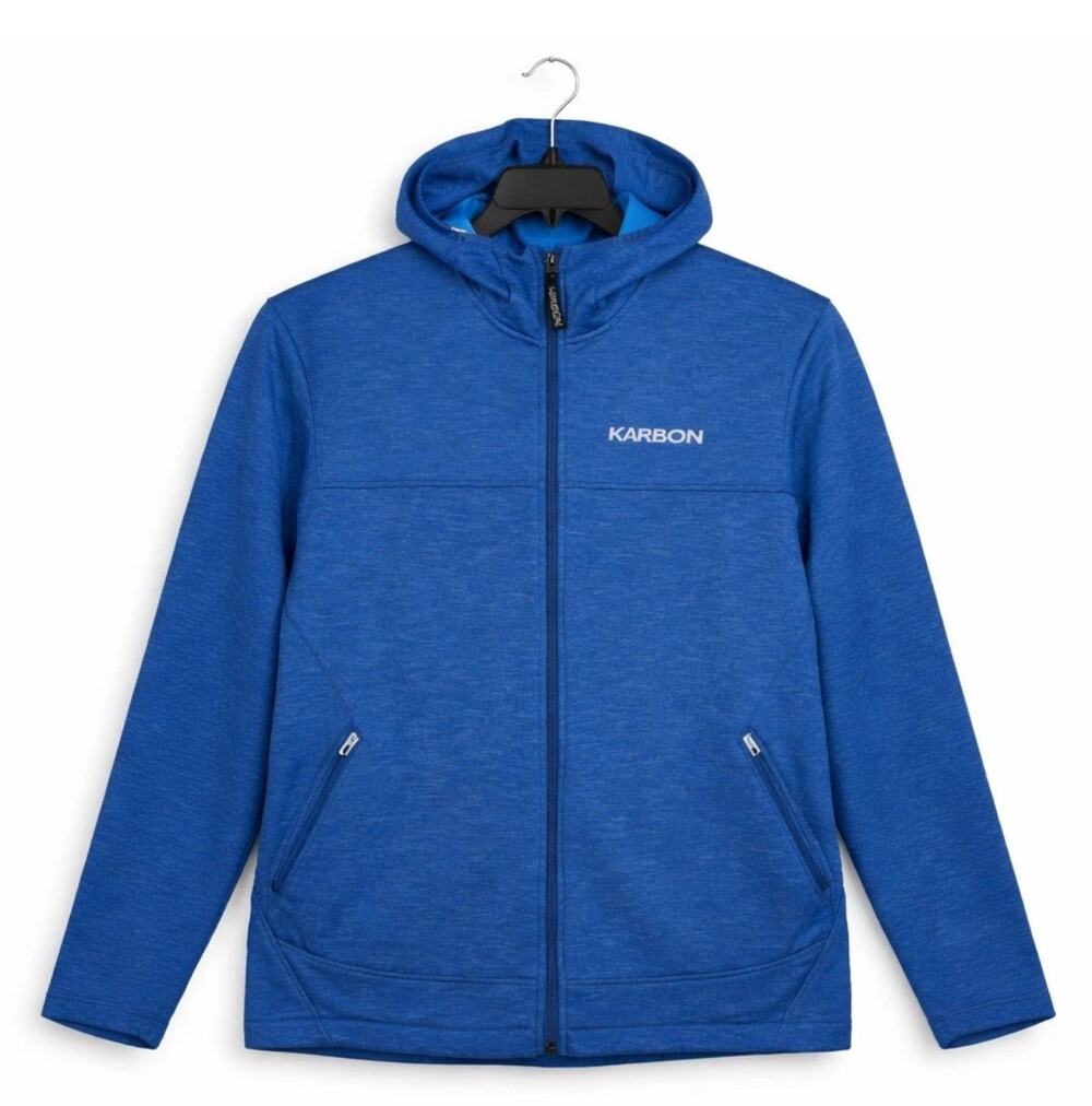 Karbon Full Zip Hoodie Jacket Mens XL Blue Performance Outdoor